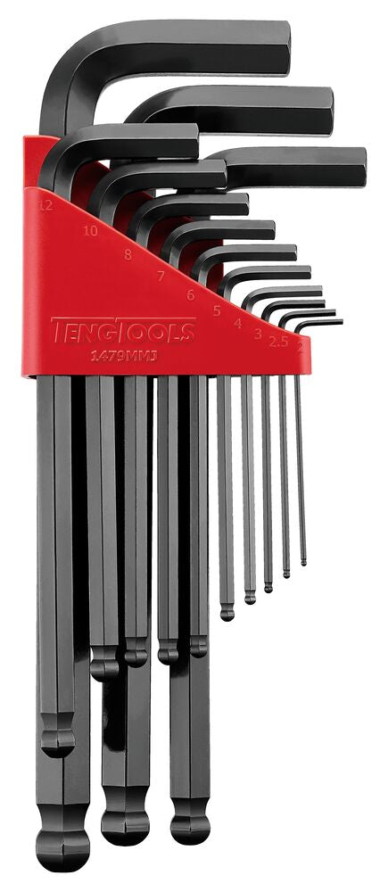Exploded diagram for the Teng Tools Hex key set, ball point, metric, 2-19 mm, 13 pieces