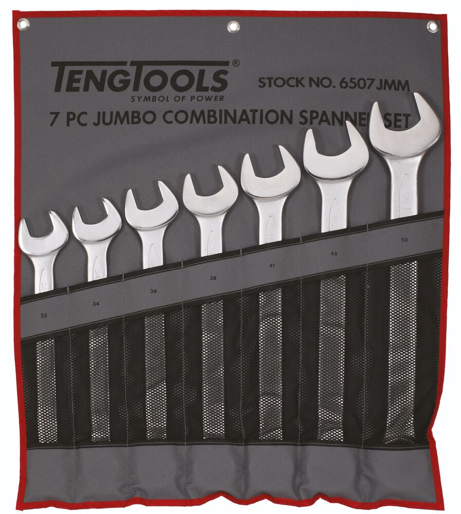 Exploded diagram for the Teng Tools Combination Spanner Set 33-50 mm Tool Roll 7 Pieces