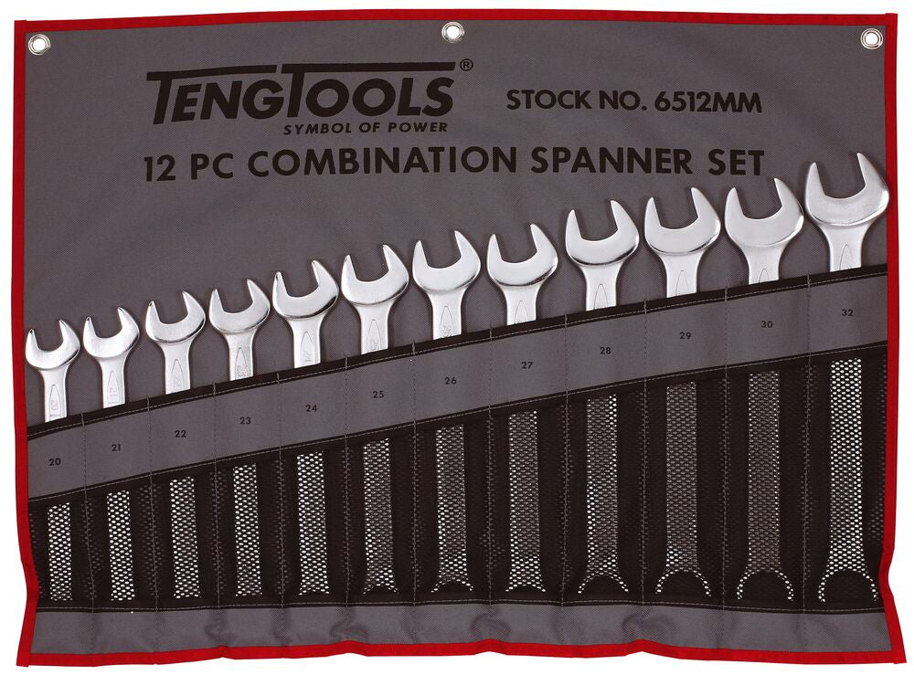 Exploded diagram for the Teng Tools Combination Spanner Set 20-32 mm Tool Roll 12 Pieces