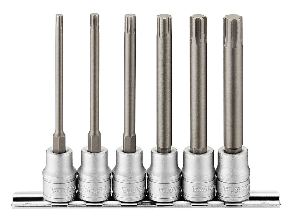 Exploded diagram for the Teng Tools 3/8" Long Ribe® Bit Socket Clip Rail Set 6 Pieces