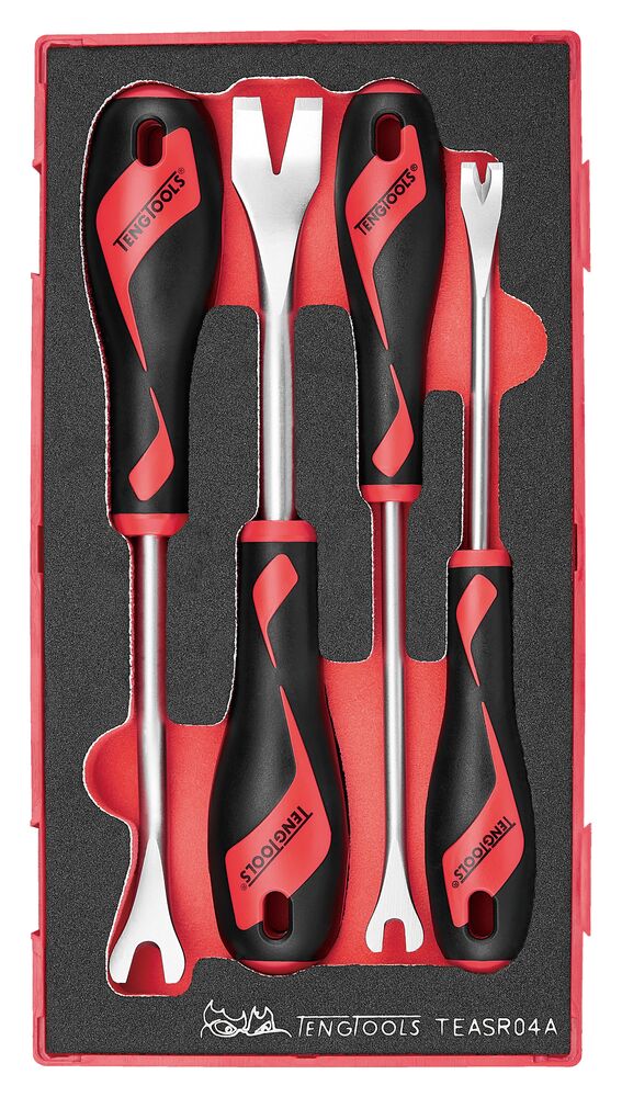 Exploded diagram for the Teng Tools Trim & panel fastener clip removal set FOAM1 4 pcs