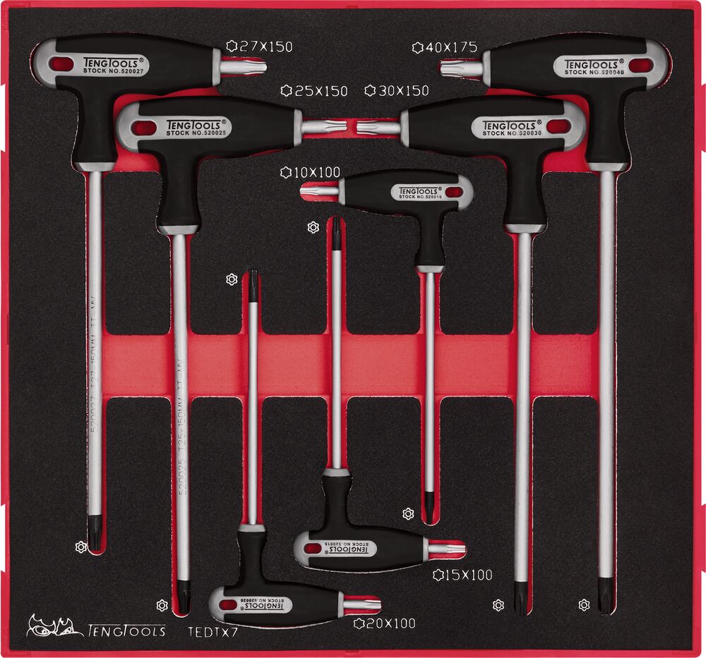 T-Handle TX Key Set FOAM2 7 Pieces – TengTools