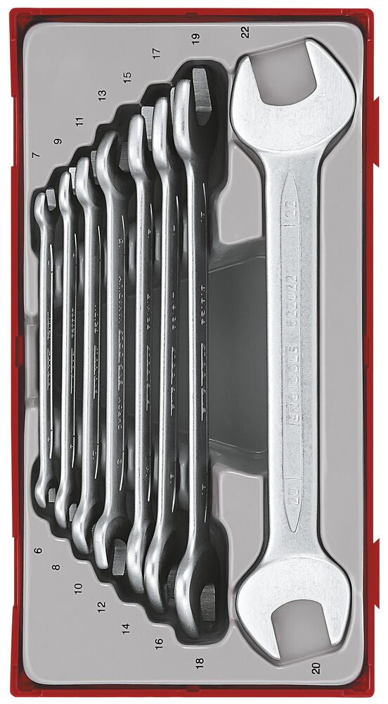 Exploded diagram for the Teng Tools Double Open Ended Spanner Set TT1 8 Pieces