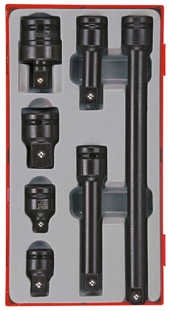 Exploded diagram for the Teng Tools 1/2" Impact Socket Accessories Set ANSI TT1 11 Pieces