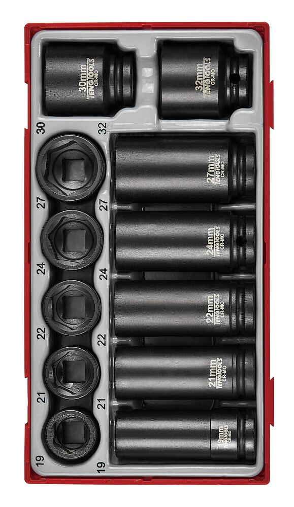 Exploded diagram for the Teng Tools 1/2" Impact Socket Set DIN TT1 14 Pieces
