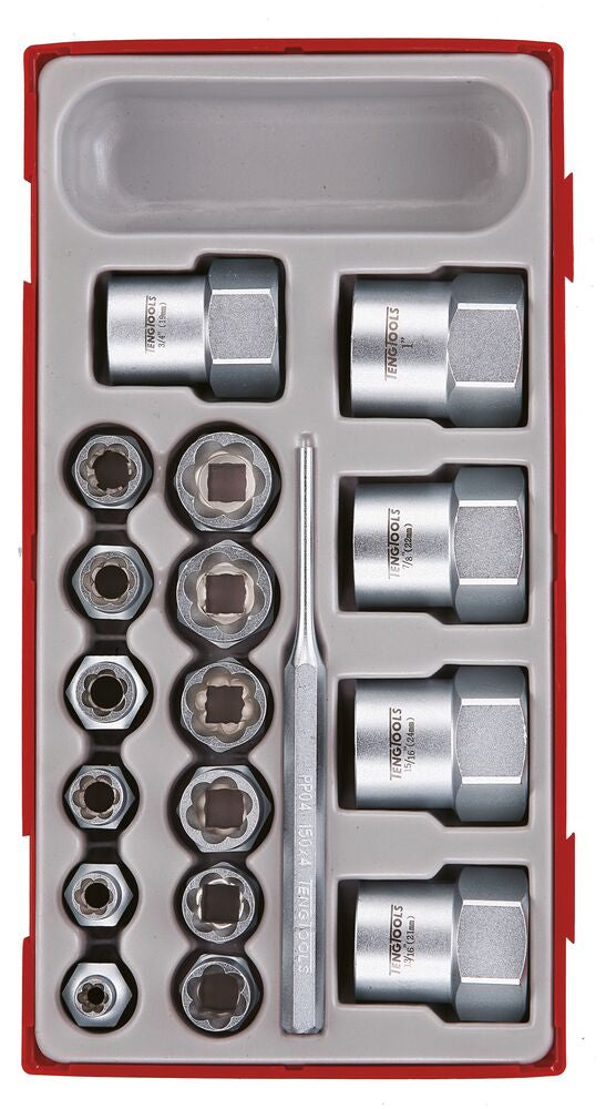 Exploded diagram for the Teng Tools Stud Extractor Set TT1 18 Pieces