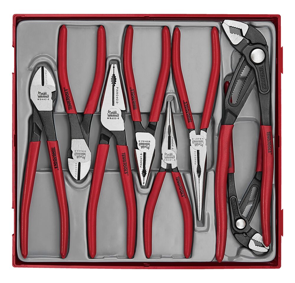 Exploded diagram for the Teng Tools Plier Set Vinyl Grip Q TT2 8 Pieces