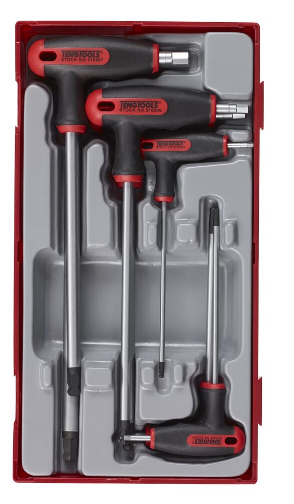 T-Handle Ball Point Hex Key Set TT1 7 Pieces – TengTools