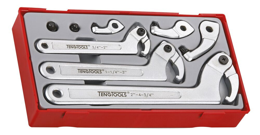 T&E Tools 5623 – 23 Piece Adjustable Face Pin Wrench Set, Durable Hand Tool Kit