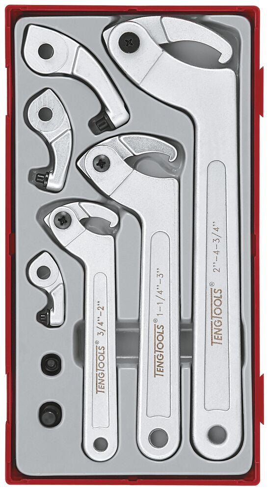 Exploded diagram for the Teng Tools Hook & Pin Wrench Set TT1 8 Pieces