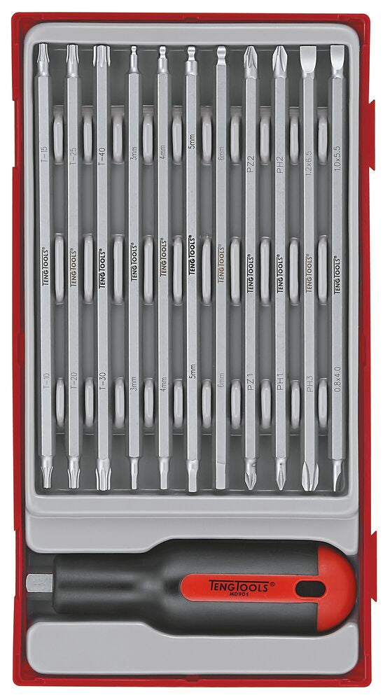 Exploded diagram for the Teng Tools Screwdriver Blade Set Mixed TT1 12 Pieces