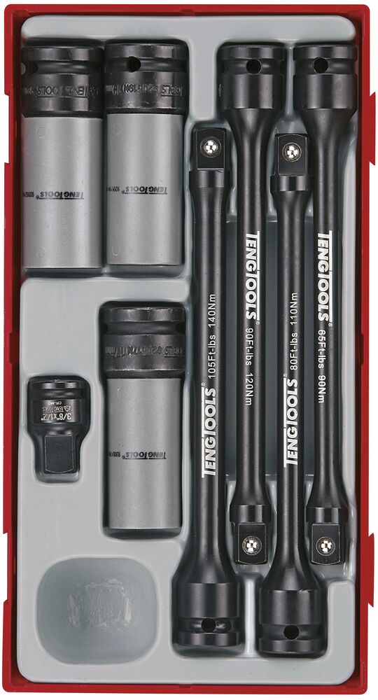 Exploded diagram for the Teng Tools 1/2" Torque Sticks & Wheel Nut Set TT1 8 Pieces