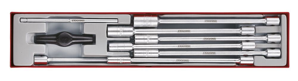 Exploded diagram for the Teng Tools 3/8" Long T Bar Socket Set TTX4 9 Pieces