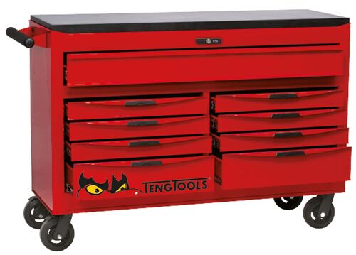 53 PRO Cabinet 9 Drawers Red