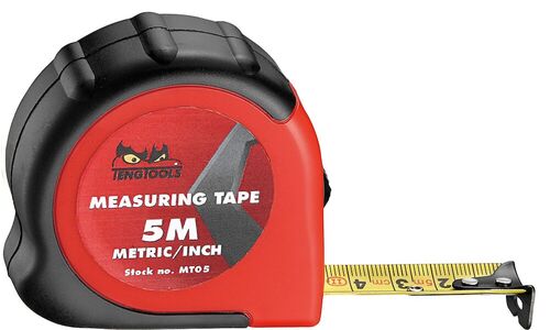5 Meter Metric Tape Measure (Red), TPMBM5