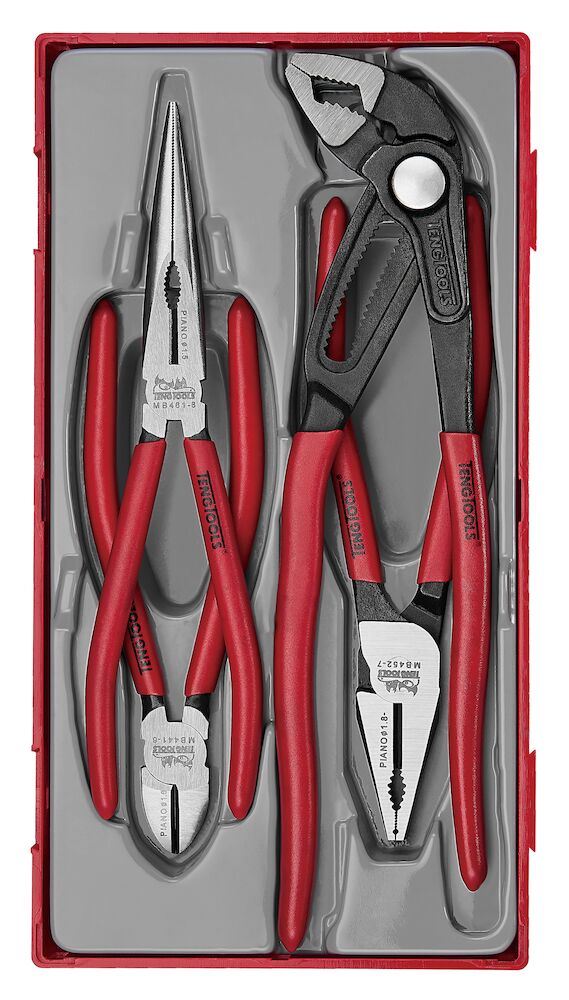 Plier Set Vinyl Grip Q TT1 4 Pieces TengTools