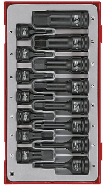 3/8 & 1/2 Hex Impact Socket Set DIN TT1 15 Pieces