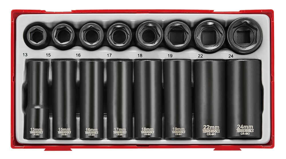 1/2" Impact Socket Set ANSI TT1 16 Pieces TengTools