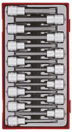 Hex Bit Socket Set, 1/2 Drive, M1212 - 9 pcs - TENG TOOLS (1907